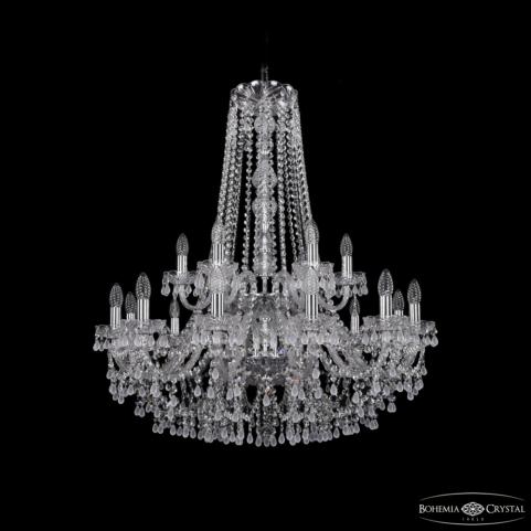 Люстра Bohemia Ivele Crystal  1410/12+6/300/h-95/2d Ni V0300