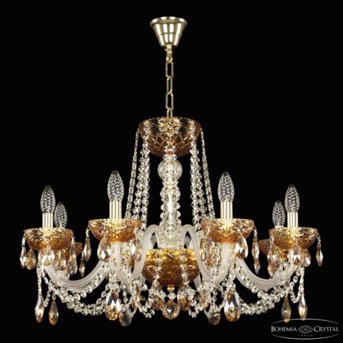 Люстра Bohemia Ivele Crystal 5402/8/240 G Amber/M-1F K721