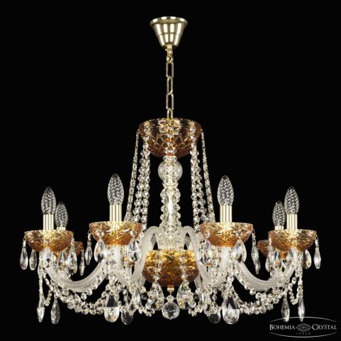 Люстра Bohemia Ivele Crystal 5402/8/240 G Amber/M-1F