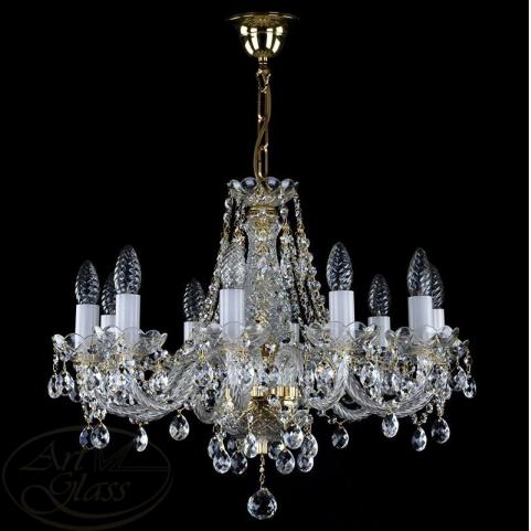 Люстра Art Glass MAGDA X. FULL CUT NICKEL CE