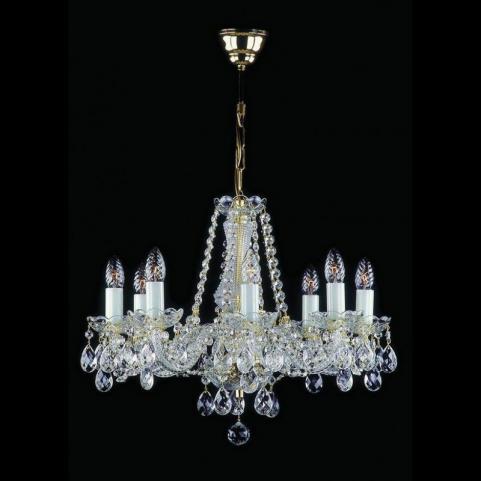 Люстра Art Glass RADKA VIII. FULL CUT R14 WHITE NICKEL CE