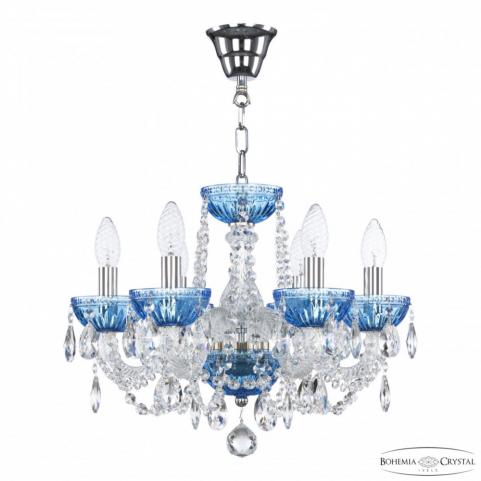 Люстра Bohemia Ivele Crystal 5402/6/141 Ni Aquamarine/M-1G