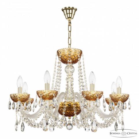 Люстра Bohemia Ivele Crystal 5402/8/240 G Amber/M-1F