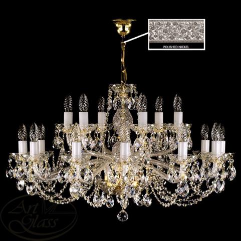 Люстра Art Glass CAMERON XVIII. FULL CUT NICKEL CE