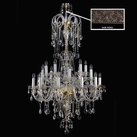 Люстра Art Glass THEODORA XVI. 910x1500 DARK PATINA CE