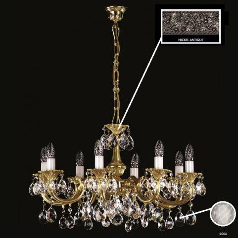 Люстра Art Glass ALICE VIII. NICKEL ANTIQUE CE
