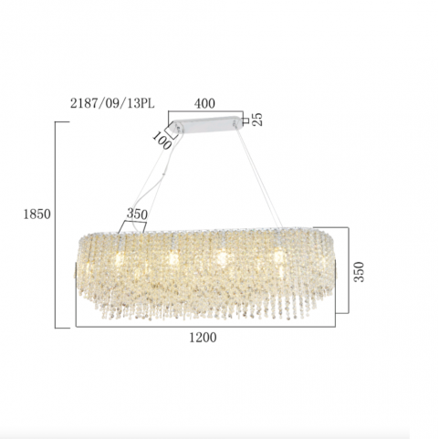 Подвесной светильник Stilfort Rain of Crystal  2187/09/13PL